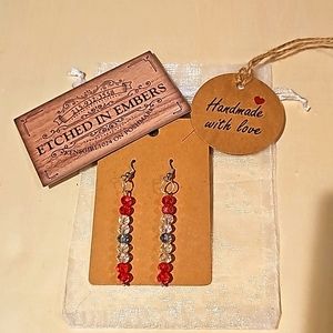 Hand crafted glass bead earrings